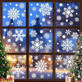 116PCS Christmas Decorations, 9 Sheets Christmas Window Clings, Snowflake Window Clings Decals (Color: Snowflake)