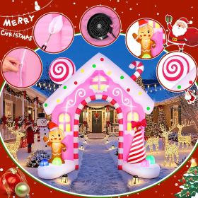7 FT Christmas Inflatable Gingerbread House Archway Decoration (Color: Christmas Multicolor)