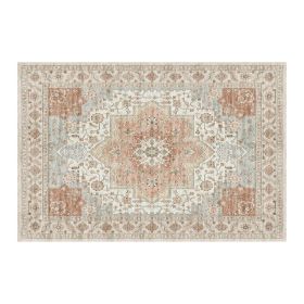 1PC Bohemian Vintage Watercolor Doormat - Non-Slip Soft Rug, Stain-Resistant Washable Mat for Entryway, Kitchen, Living Room, Laundry & Bathroom (colour: KSX-5-7-8, size: 5*7ft/153*214cm)