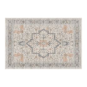 1PC Bohemian Vintage Watercolor Doormat - Non-Slip Soft Rug, Stain-Resistant Washable Mat for Entryway, Kitchen, Living Room, Laundry & Bathroom (colour: KSX-5-7-7, size: 5*7ft/153*214cm)