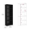 Home 4 Shelves Bookcase with Multi-Tiered Storage -Black -Office