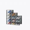6/12/18/24/36PCS Stackable Shoe Storage Cabinet with Clear Front Door Plastic Sneaker Organizer Box for Entryway Closet or Bedroom Dustproof Shoe Case