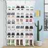 12-Tier Portable 72 Pair Shoe Rack Organizer 36 Grids Tower Shelf Storage Cabinet Stand Expandable for Heels Boots Slippers Black